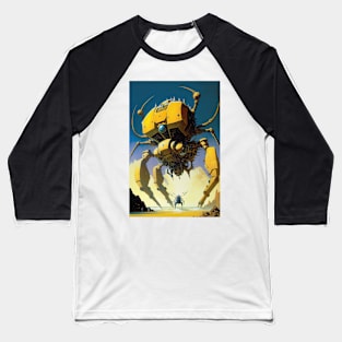 Giant Sci-Fi Mechanical Spider Baseball T-Shirt